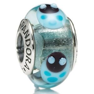 Pandora Blue Ladybug Murano Glass Charm